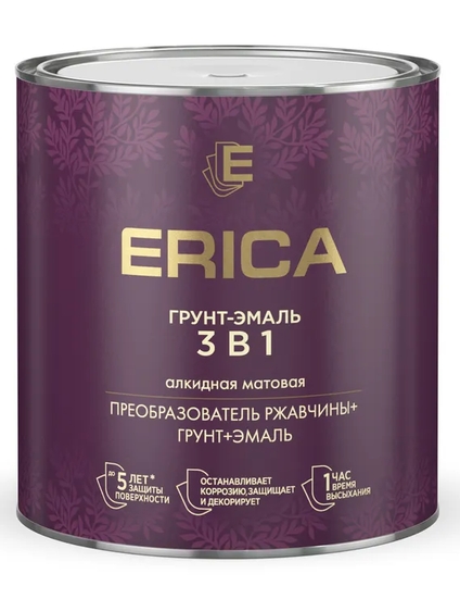 Банка грунт-эмали по металлу Erica